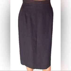 Michele New York Vintage Black Pencil Skirt High Waist Lined Made in USA Size 12